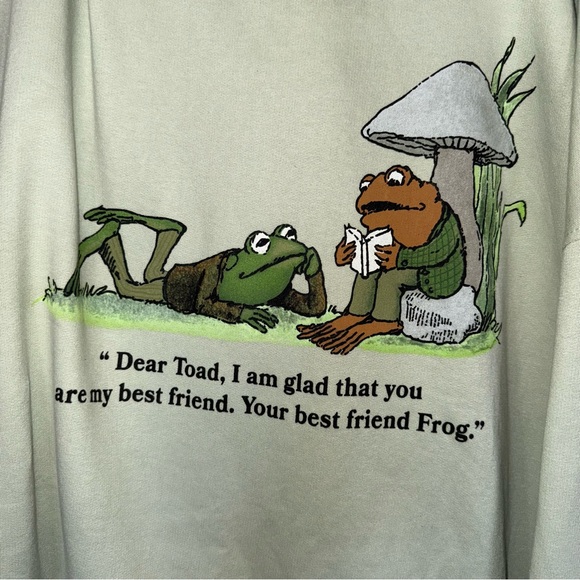 NWT Frog and Toad Hoodie 3XL Green Pullover Sweatshirt Oversized Soft Fleece - Picture 4 of 10